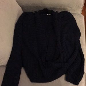 Kimchi Blue open neck wrap sweater